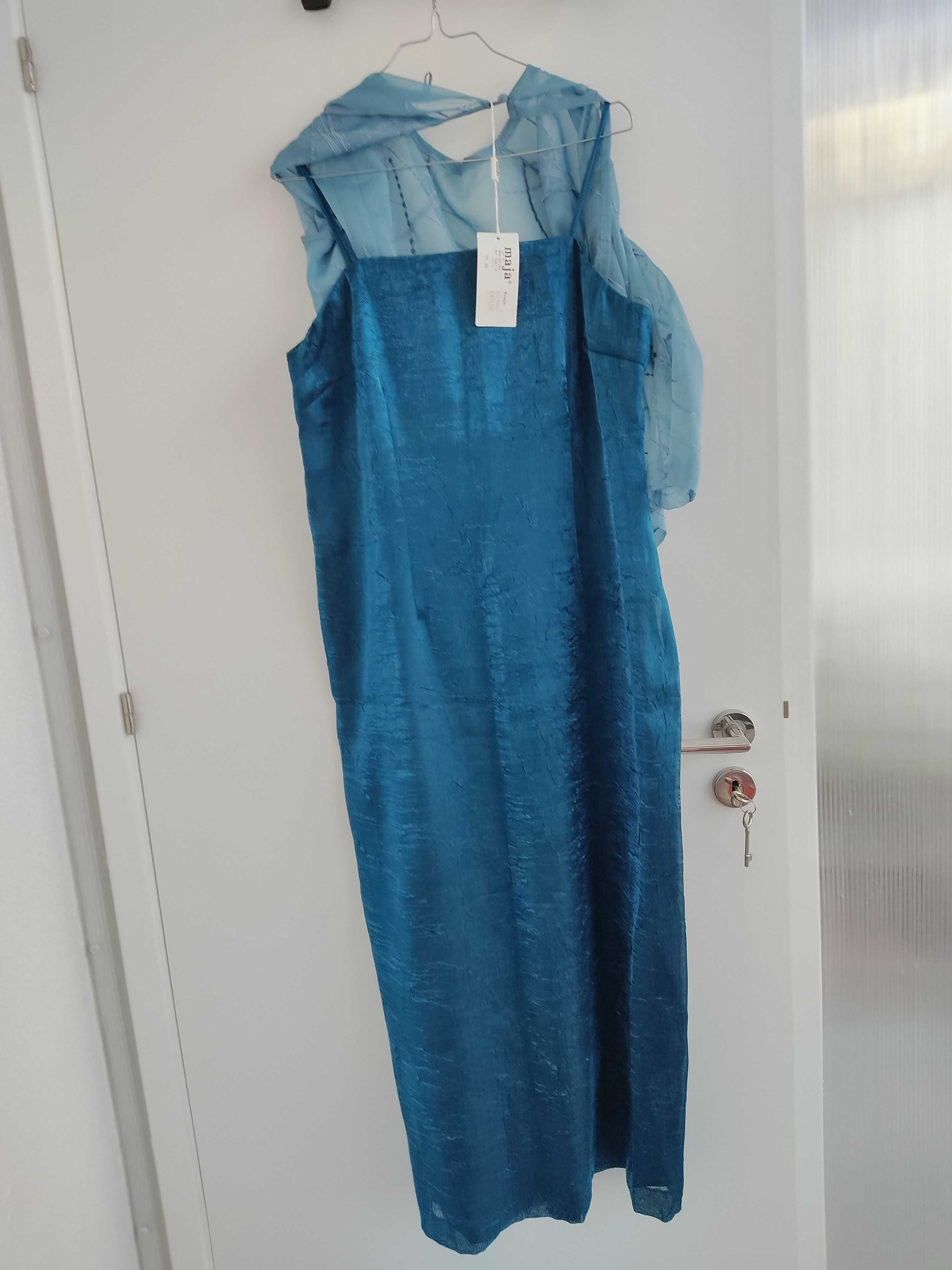 Vestido de Cerimónia Azul Novo