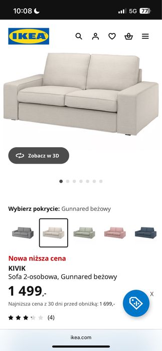 kanapa ikea KIVIK