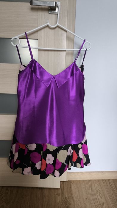 Piękny komplet lniana spódnica i bluzka w pięknych kolorach