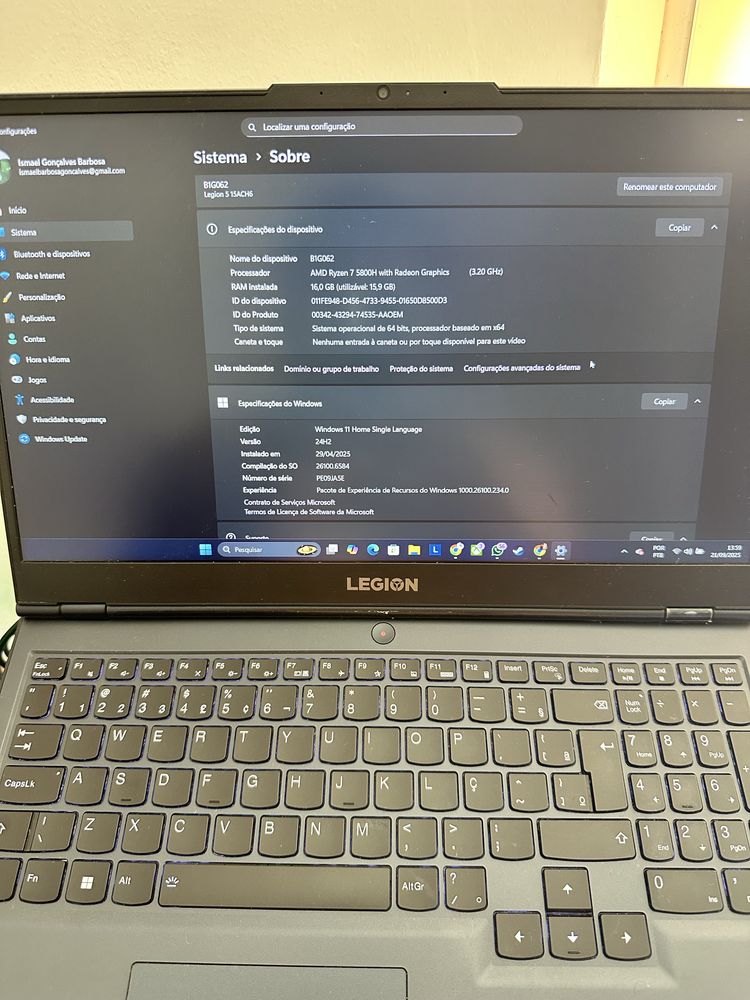 Nootebook Lenovo Legion 5