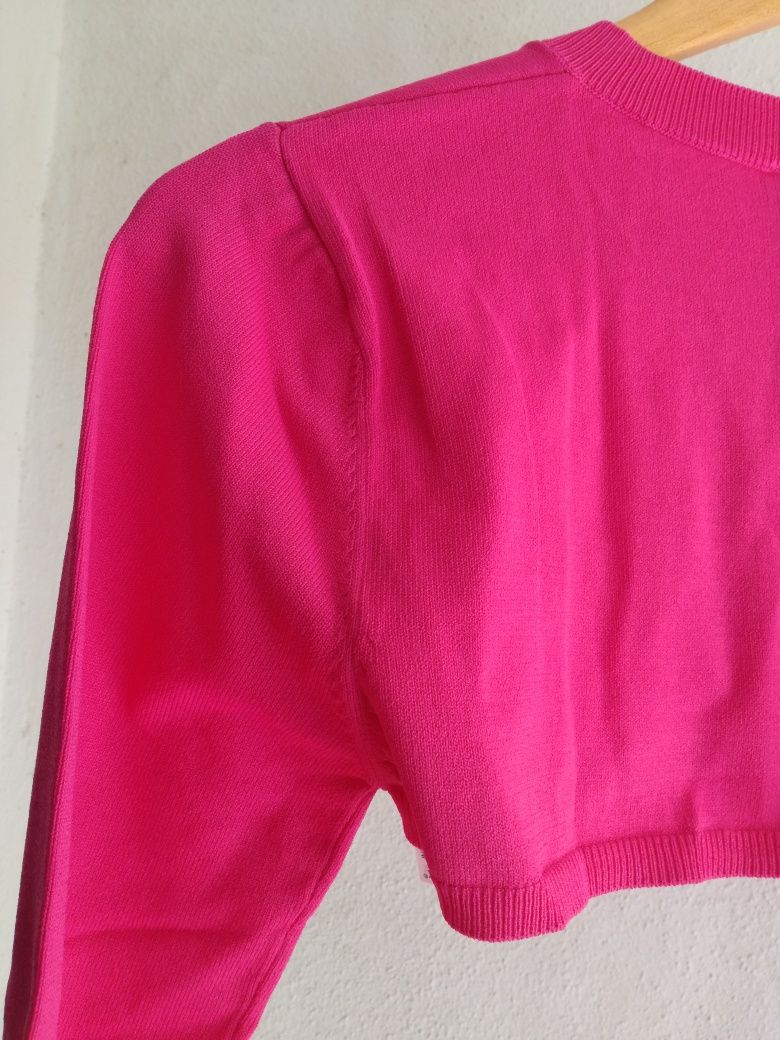 Casaco curto rosa Zara M