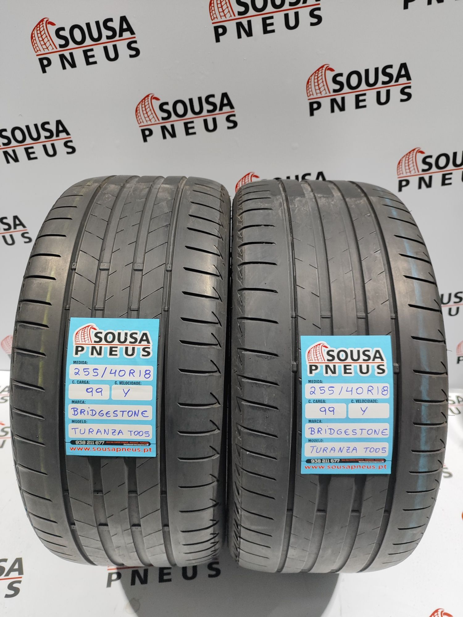 2 pneus semi novos 255-40R18 Bridgestone 99Y  - Oferta dos Portes  dos