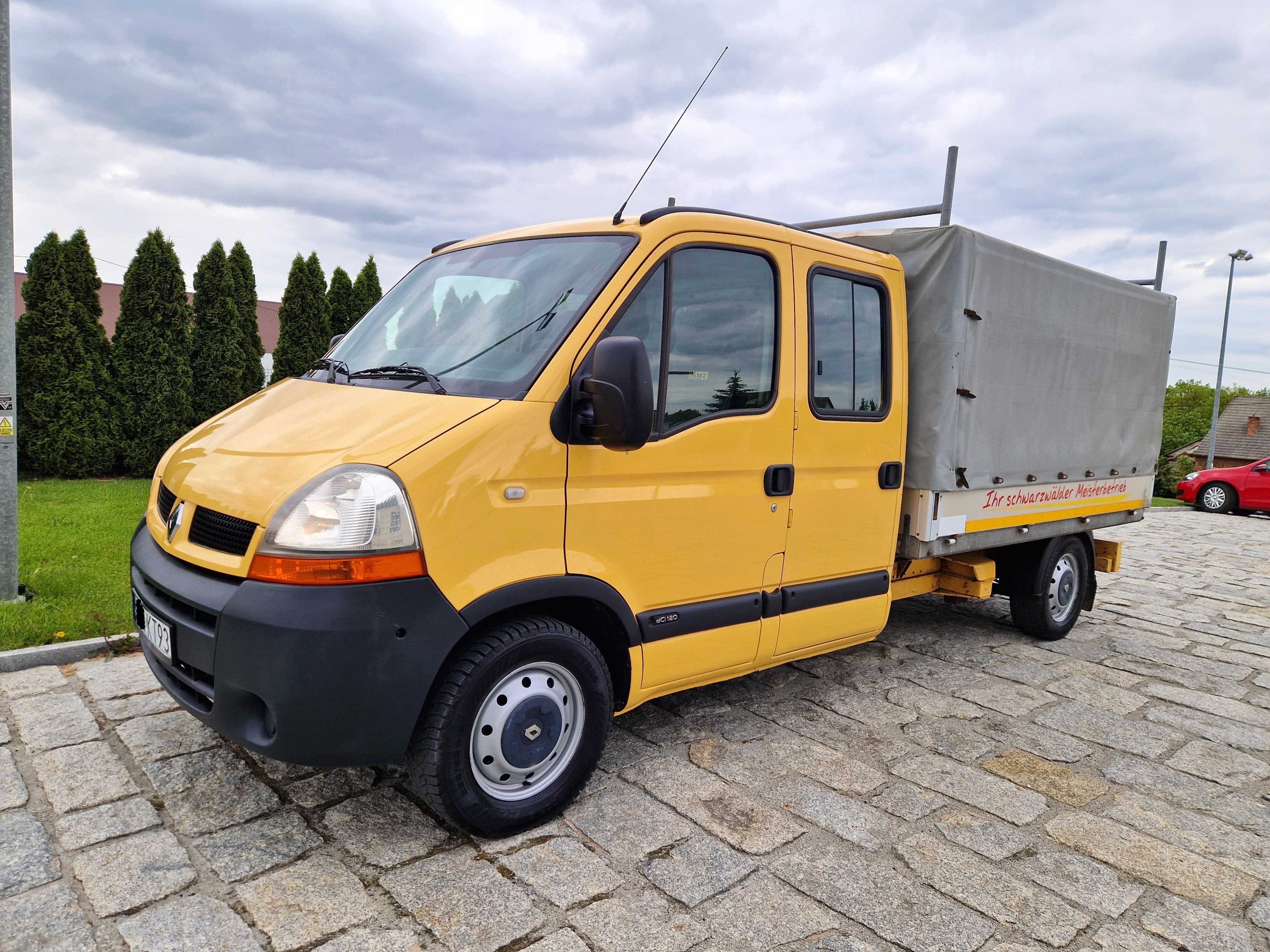 Renault Master Doka Dubel Kabina Brygadówka Skrzynia Plandeka Hak