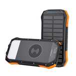Powerbank Choetech B659 solarny indukcyjny 10000mAh Qi 5w - pomarańczo