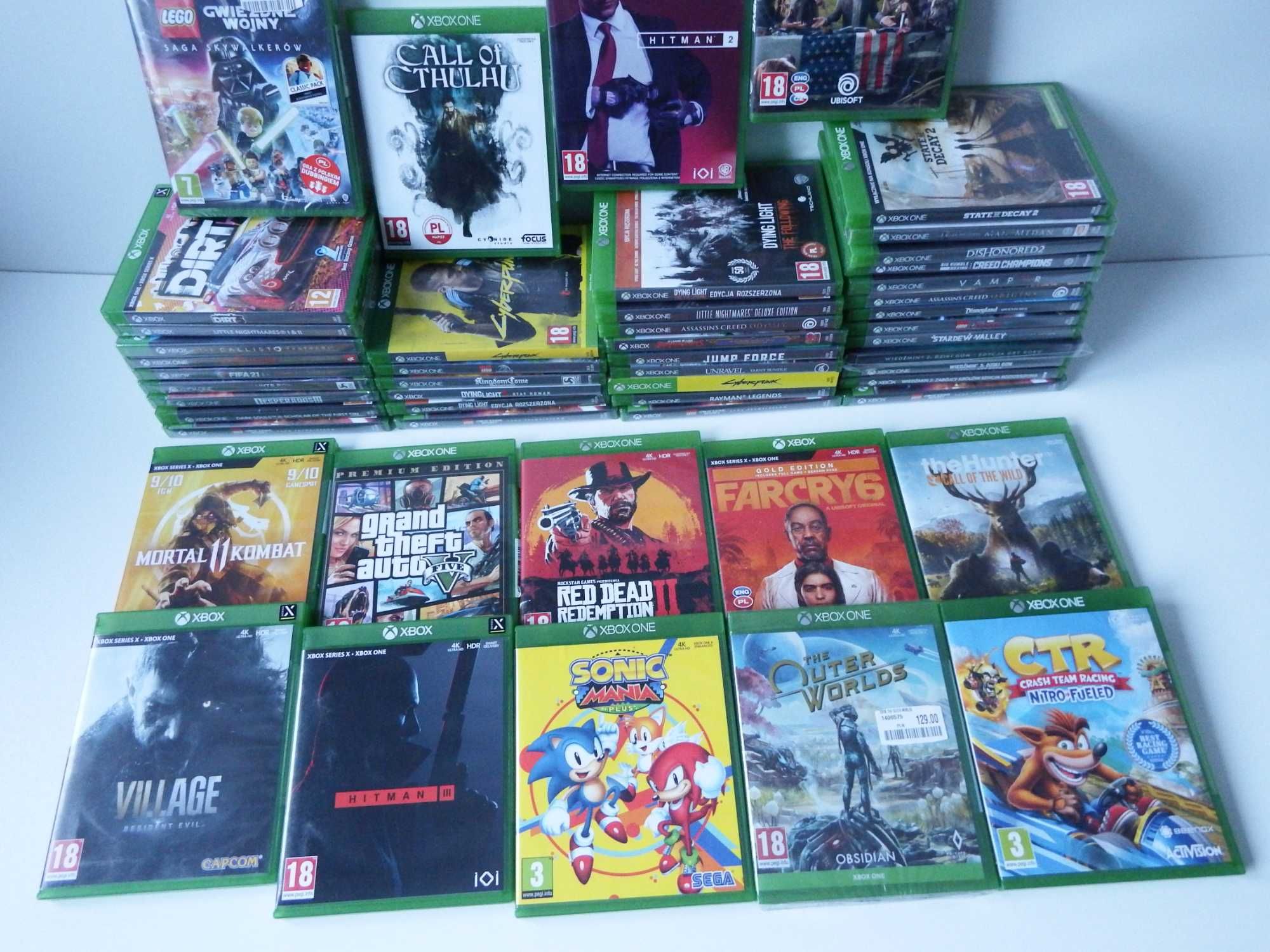 GRY XBOX ONE / XBOX Series X LEGO Wiedźmin GTA5 RDR2 Hitman Sonic