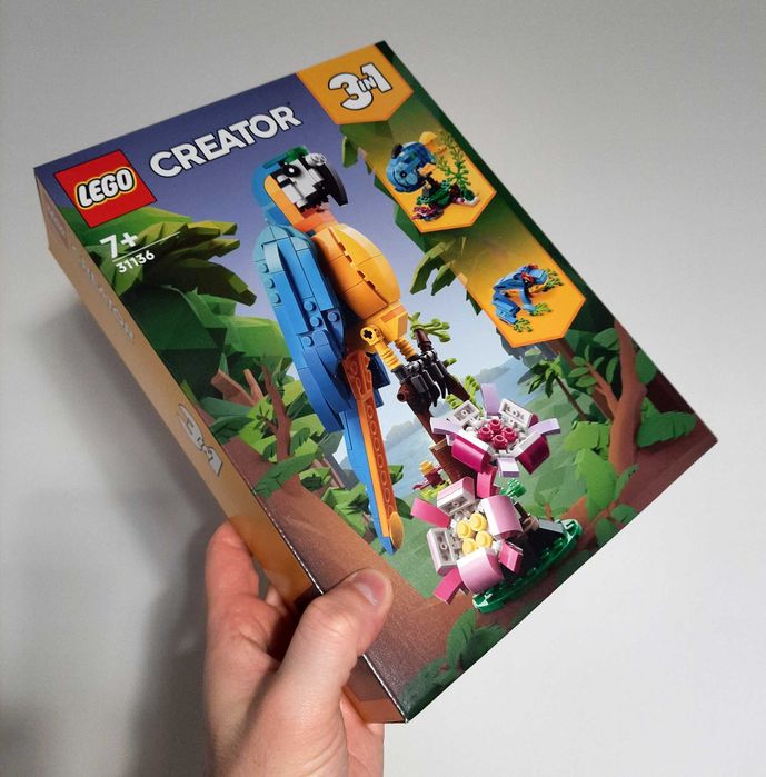 NOWE klocki LEGO Creator 31136 Egzotyczna papuga 3w1, 3 w 1, prezent