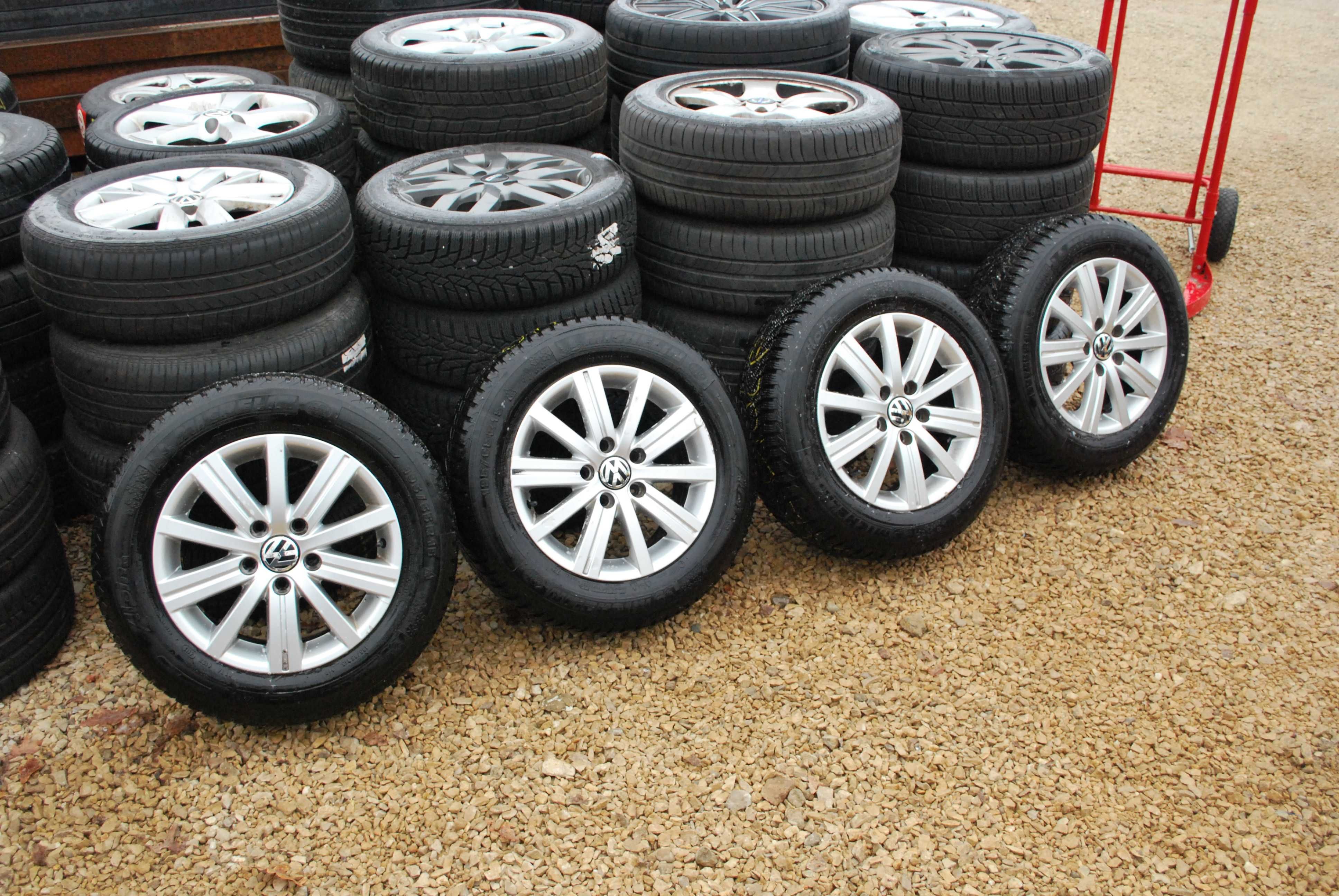 Koła 195/65 R15 5x112 ALufelgi + opony zimowe VW Golf Bora Golf Plus