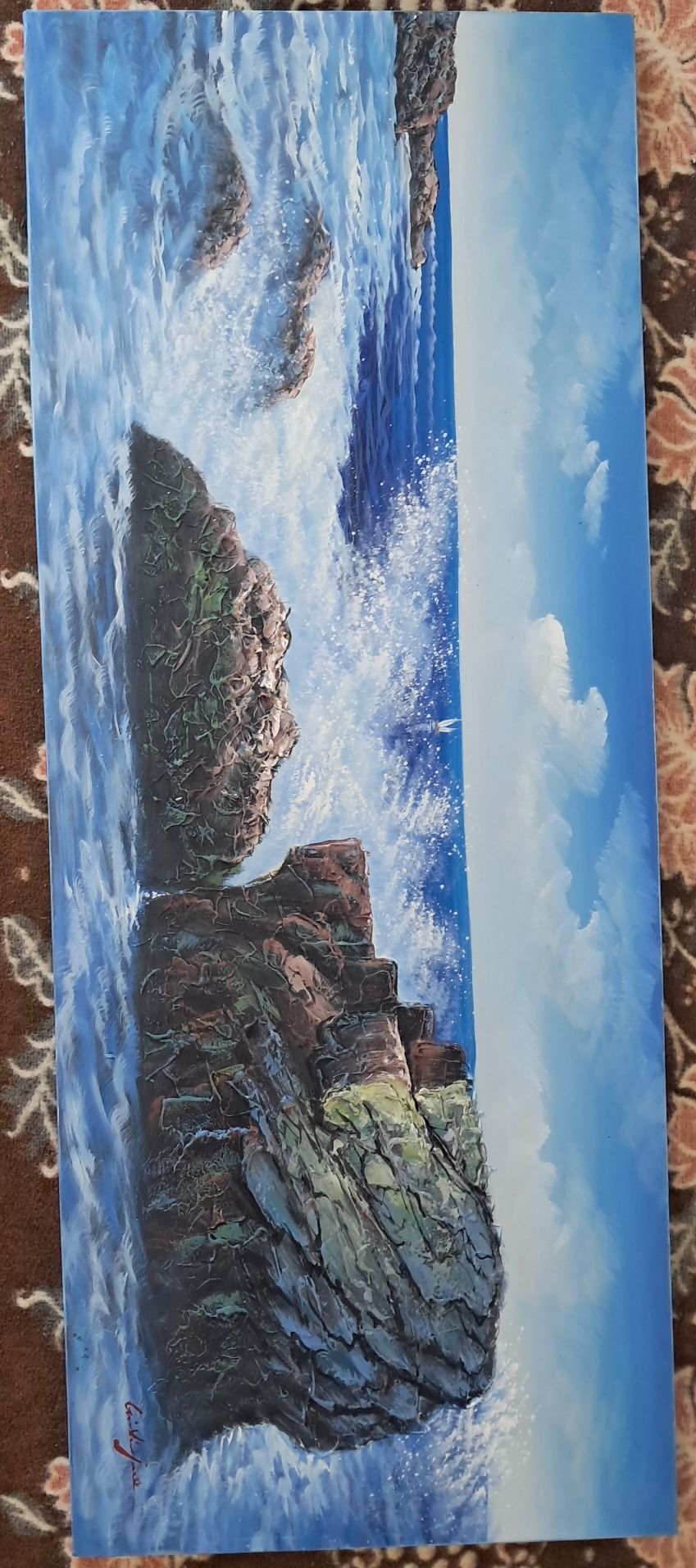 Quadro grande vista do mar