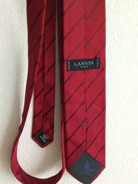 Gravata Lanvin vermelha escura