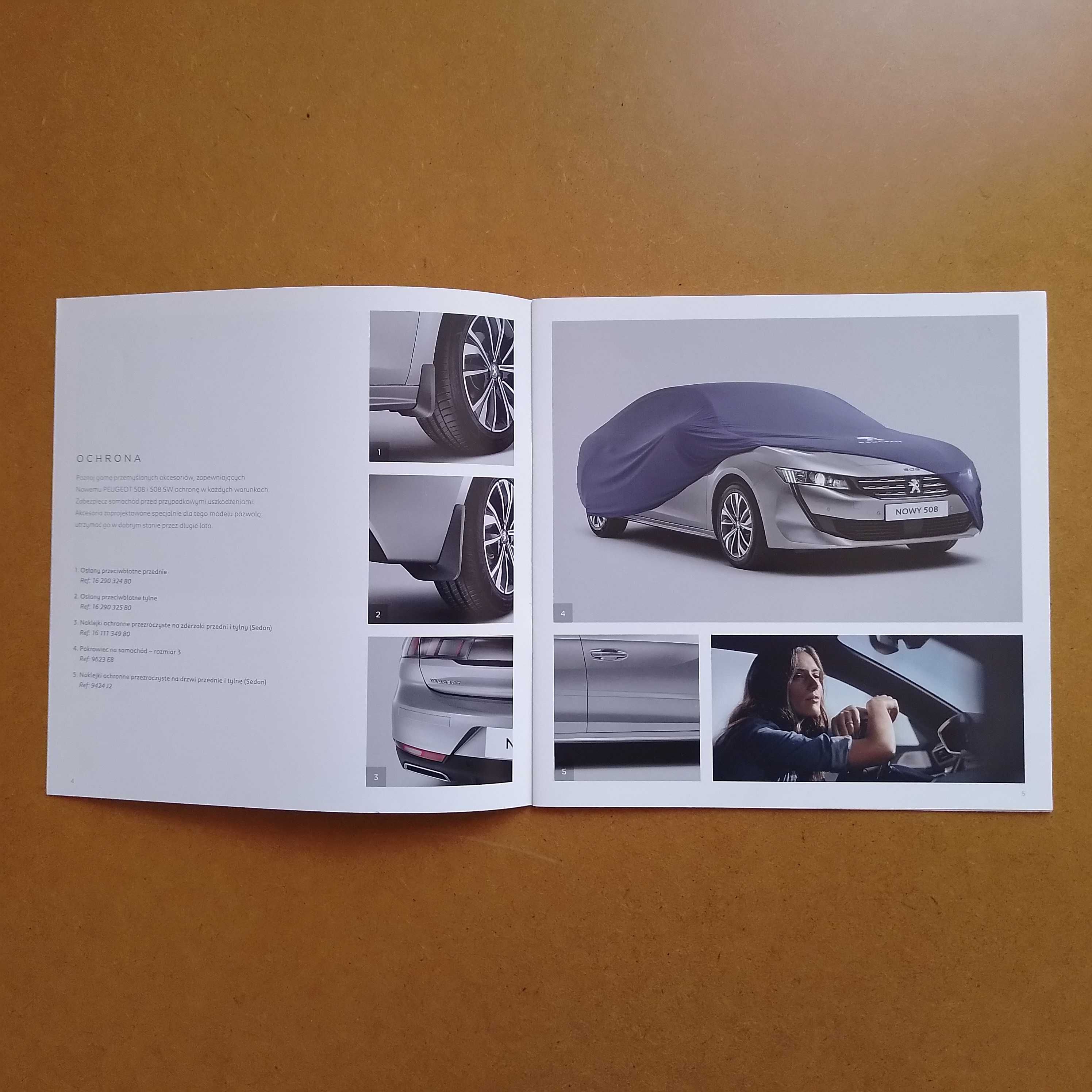 Prospekt, folder, broszura, katalog akcesoria Peugeot 508, 508 SW