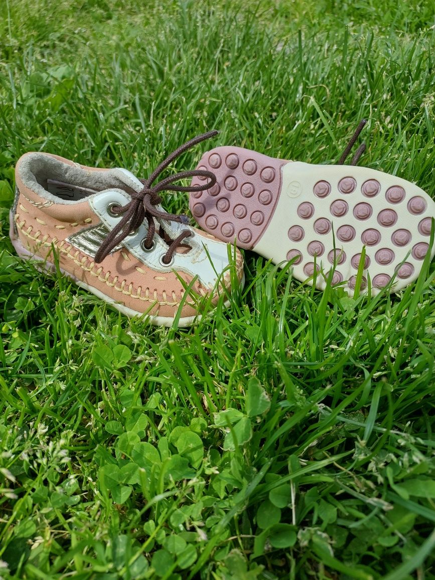 Туфлі greenies, мокасини, перше взуття для дівчинки 19р. Шкіряні
