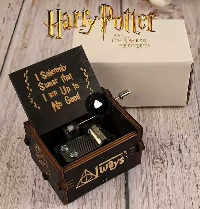 HIT – mała drewniana szkatułka muzyczna HP Harry Potter – nowa!