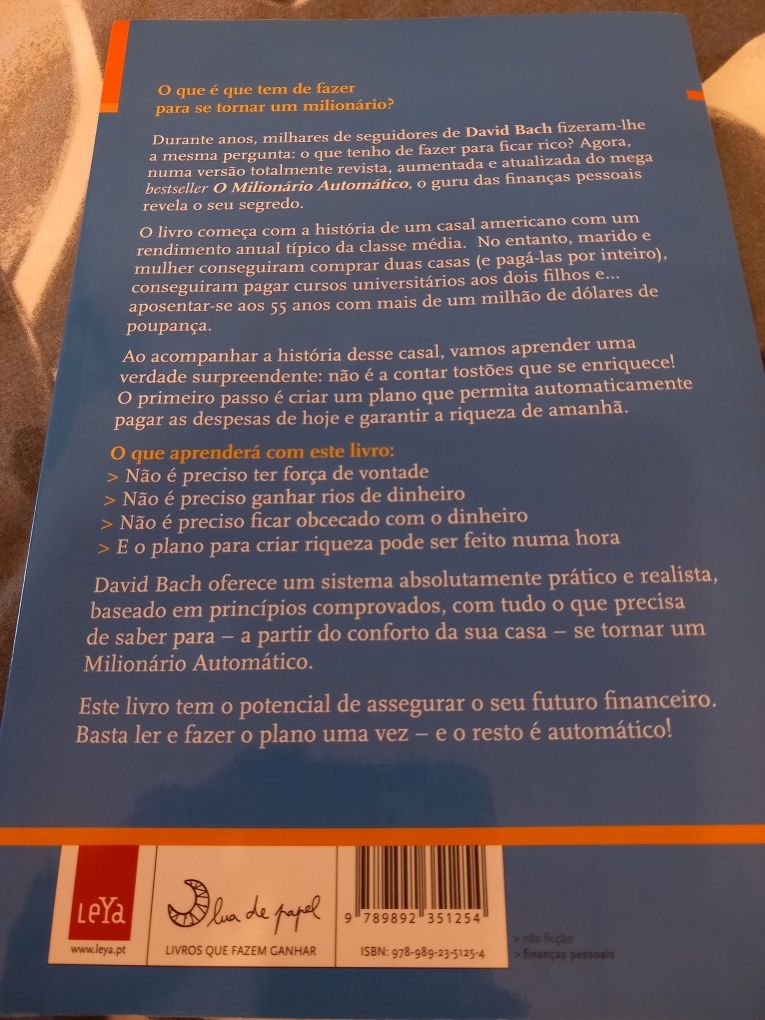 Livro "O milionario automático" de David Bach (NOVO)