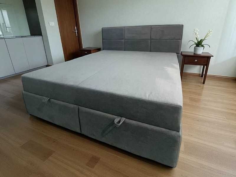 Ліжко двоспальне з матрацом та підйомним механізмом