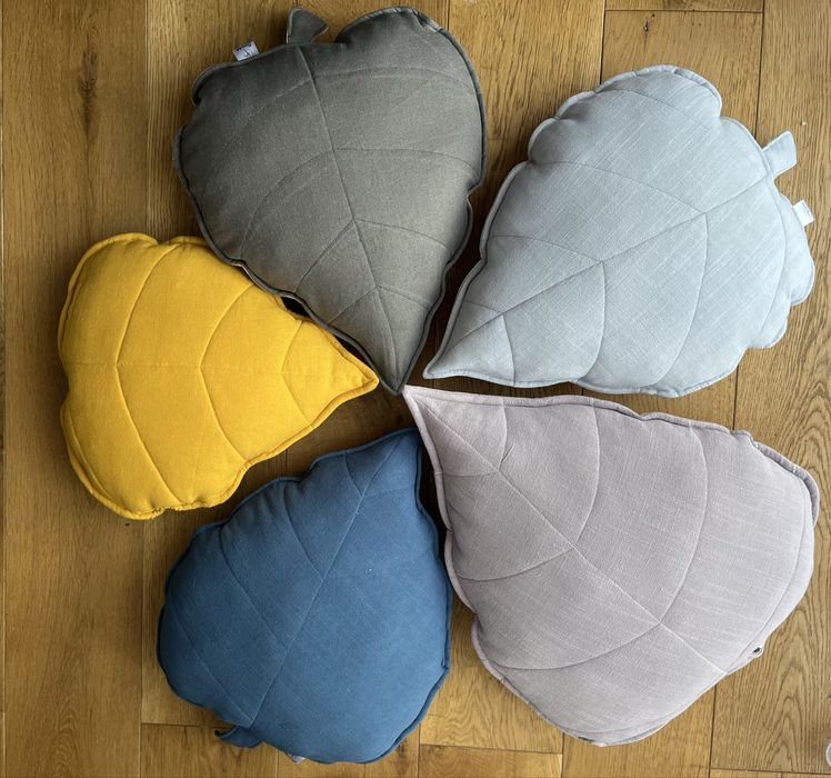 Poduszki lniane Liść