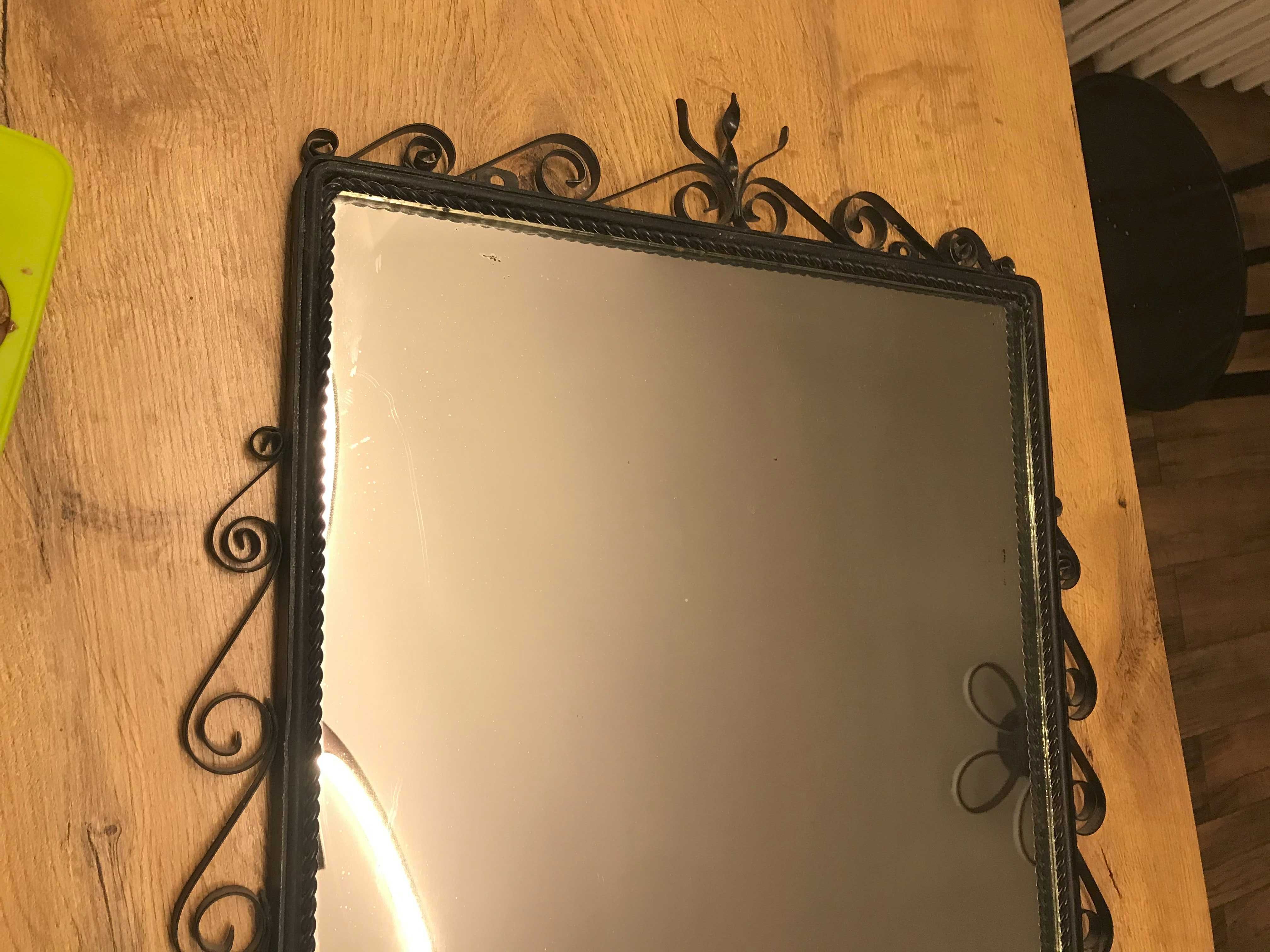 Lustro do przedpokoju z okresu PRL-u, mojej babci 86x46 cm z ramą
