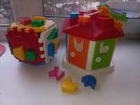 Іграшка кубик сортер+будинок в подарунок
