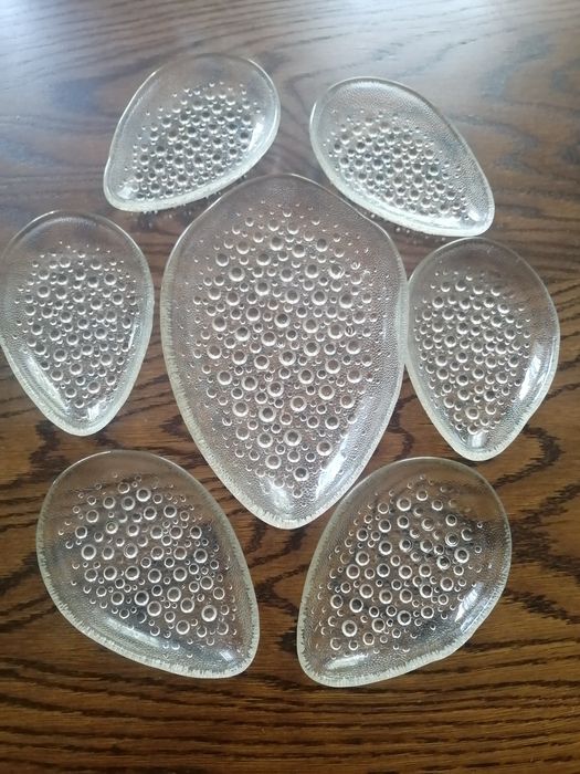 Szkło Ząbkowice Drost salatarki z okresu prl śledziówki Asteroid