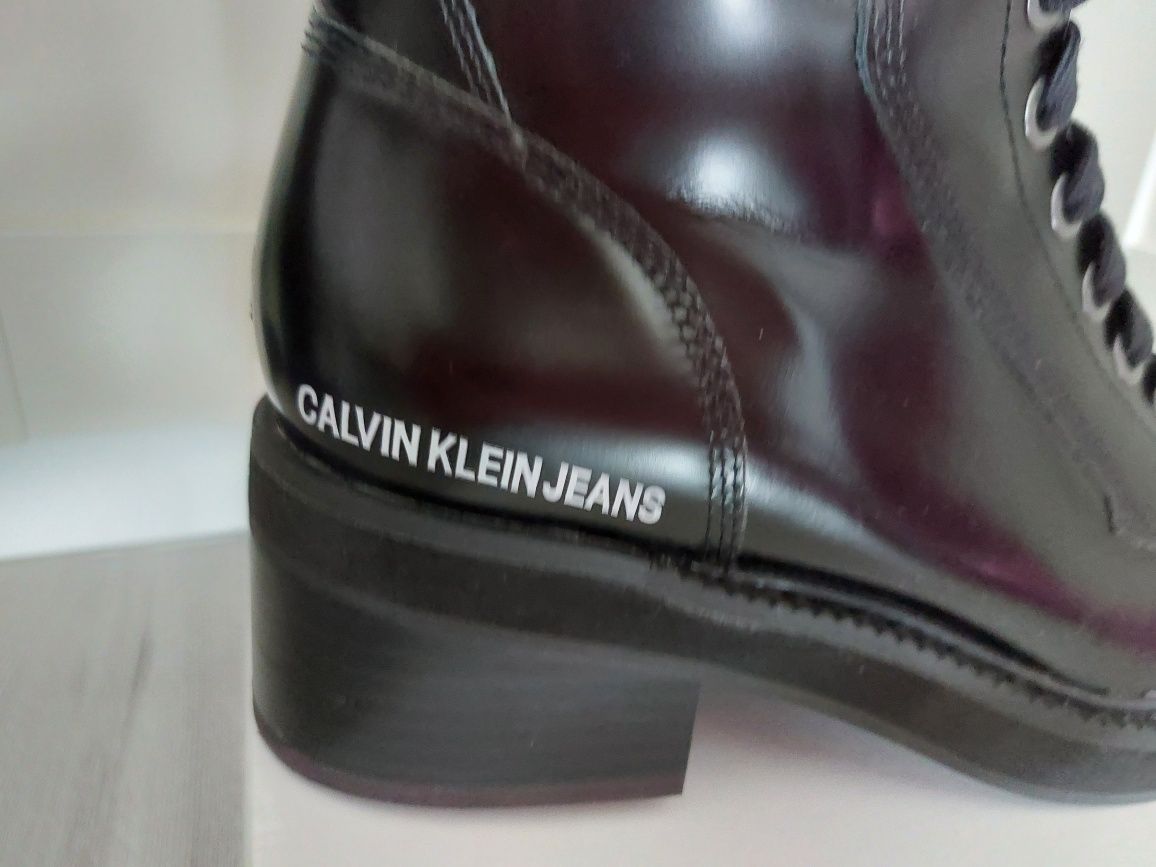 Botki Calvin Klein EBBA roz.37 skórzane-cena ostateczna