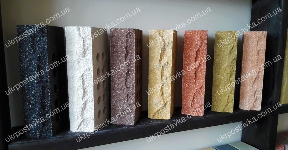 Кирпич облицовочный LAND BRICK, ЛИТОС, скала, рваный, гладкий, цегла