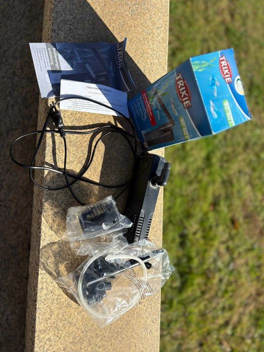 Aquário de vidro com filtro tartaruga