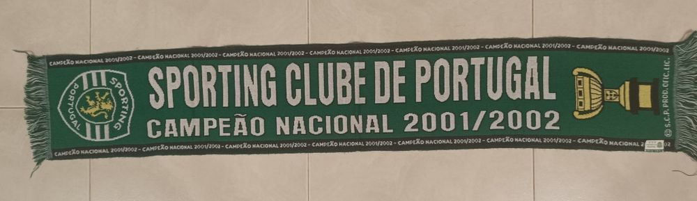 cachecol do Sporting campeao 2001