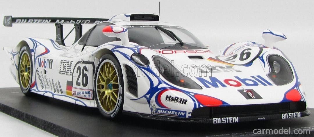 Porsche 911 GT1-98 #26 Winner 24h Le Mans 1998 1:18 Spark