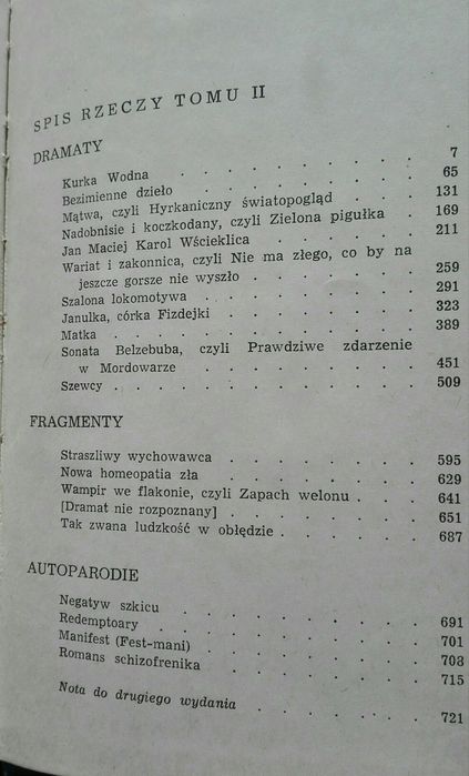 Książka Witkiewicz Dramaty