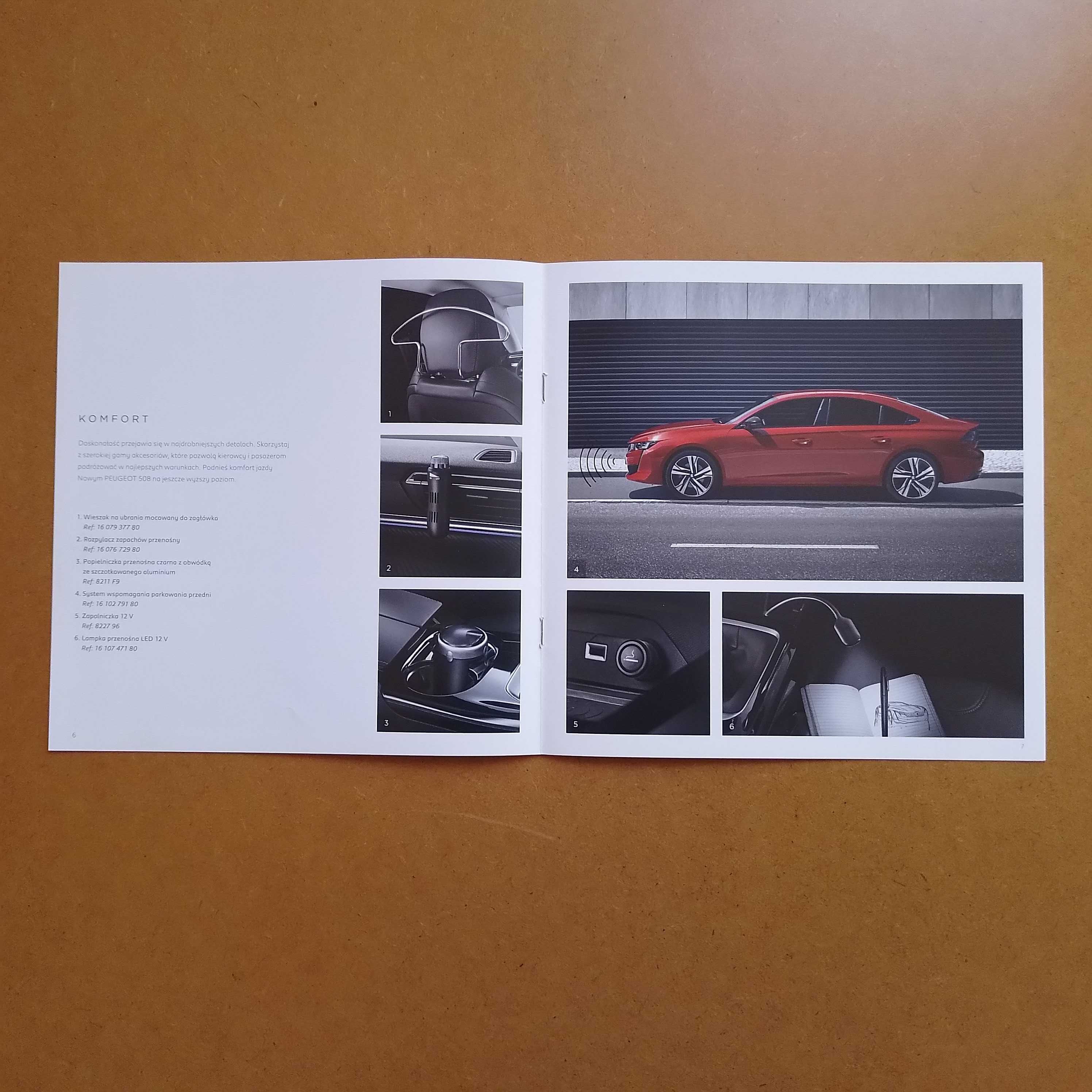 Prospekt, folder, broszura, katalog akcesoria Peugeot 508