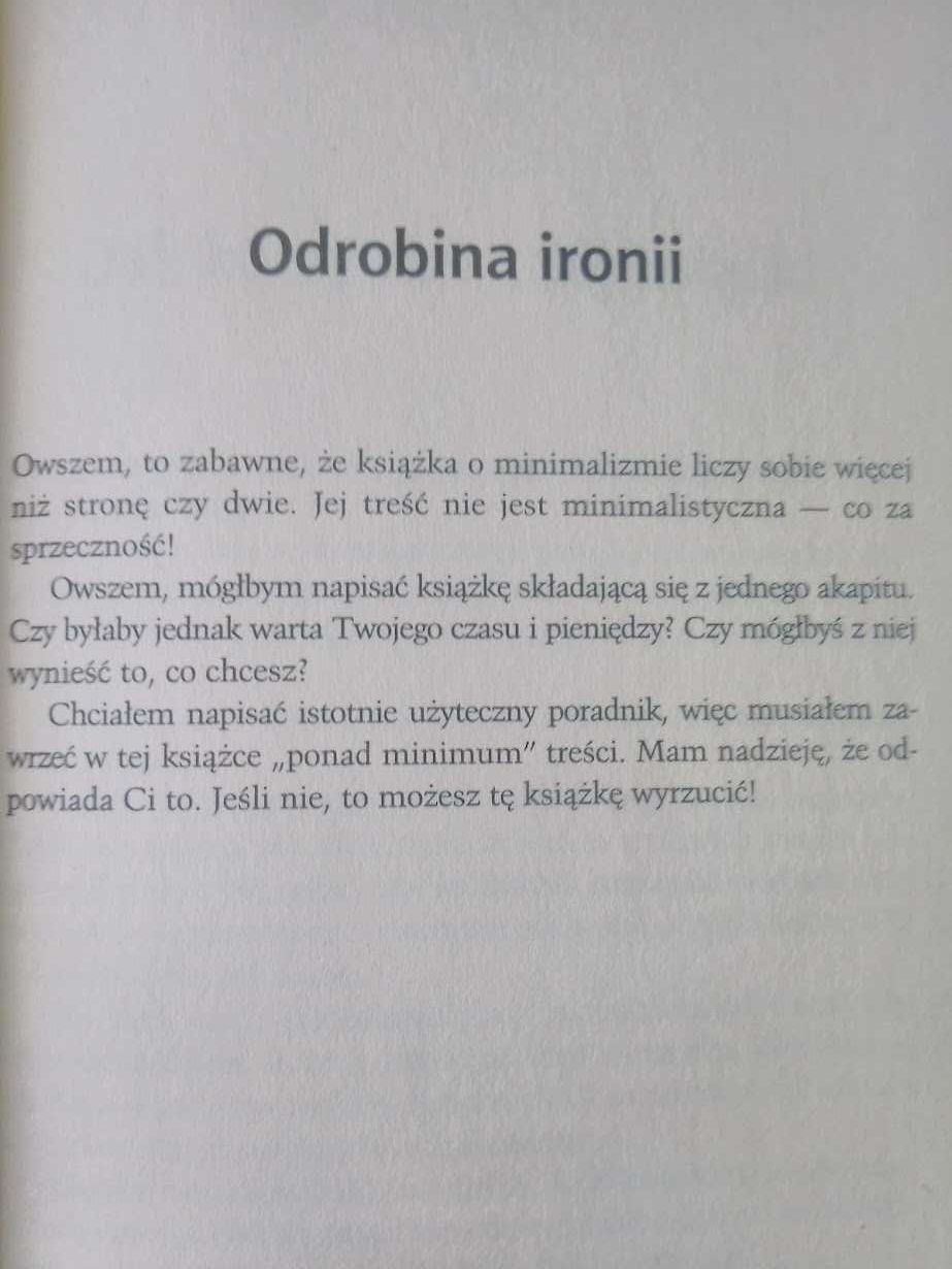 Książka z serii Zen: "Książeczka minimalisty"