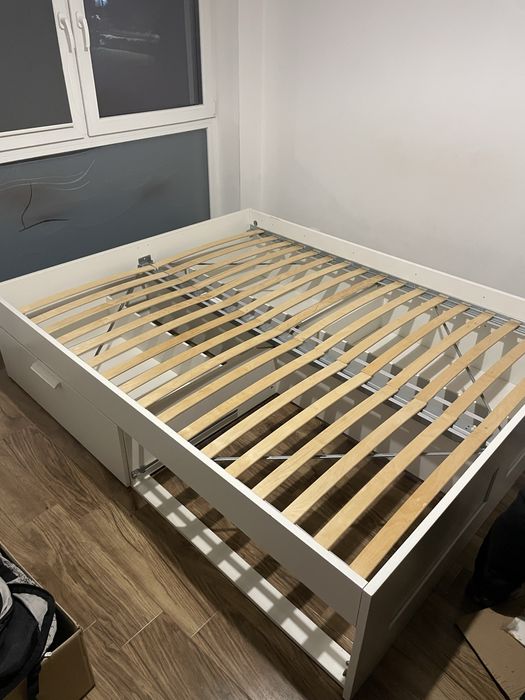 Łóżko Ikea Brimnes 160x200 ze stelażem