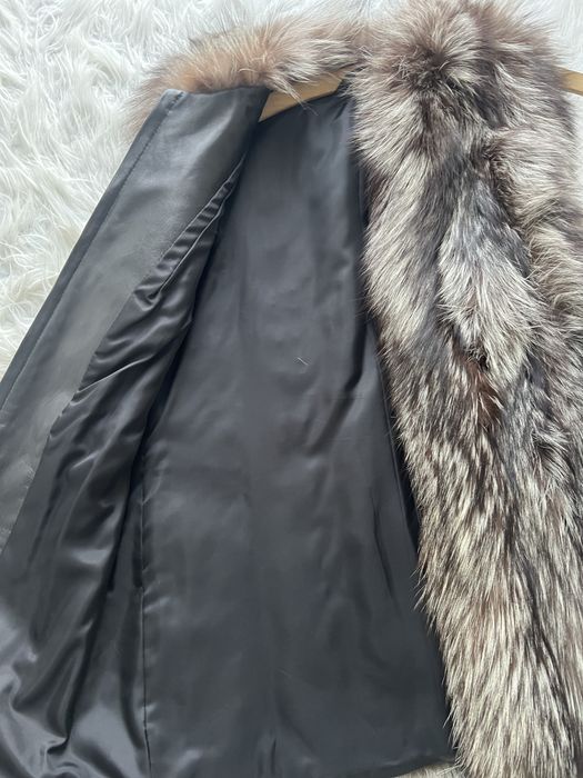 elegancka kamizelka z futra lisa