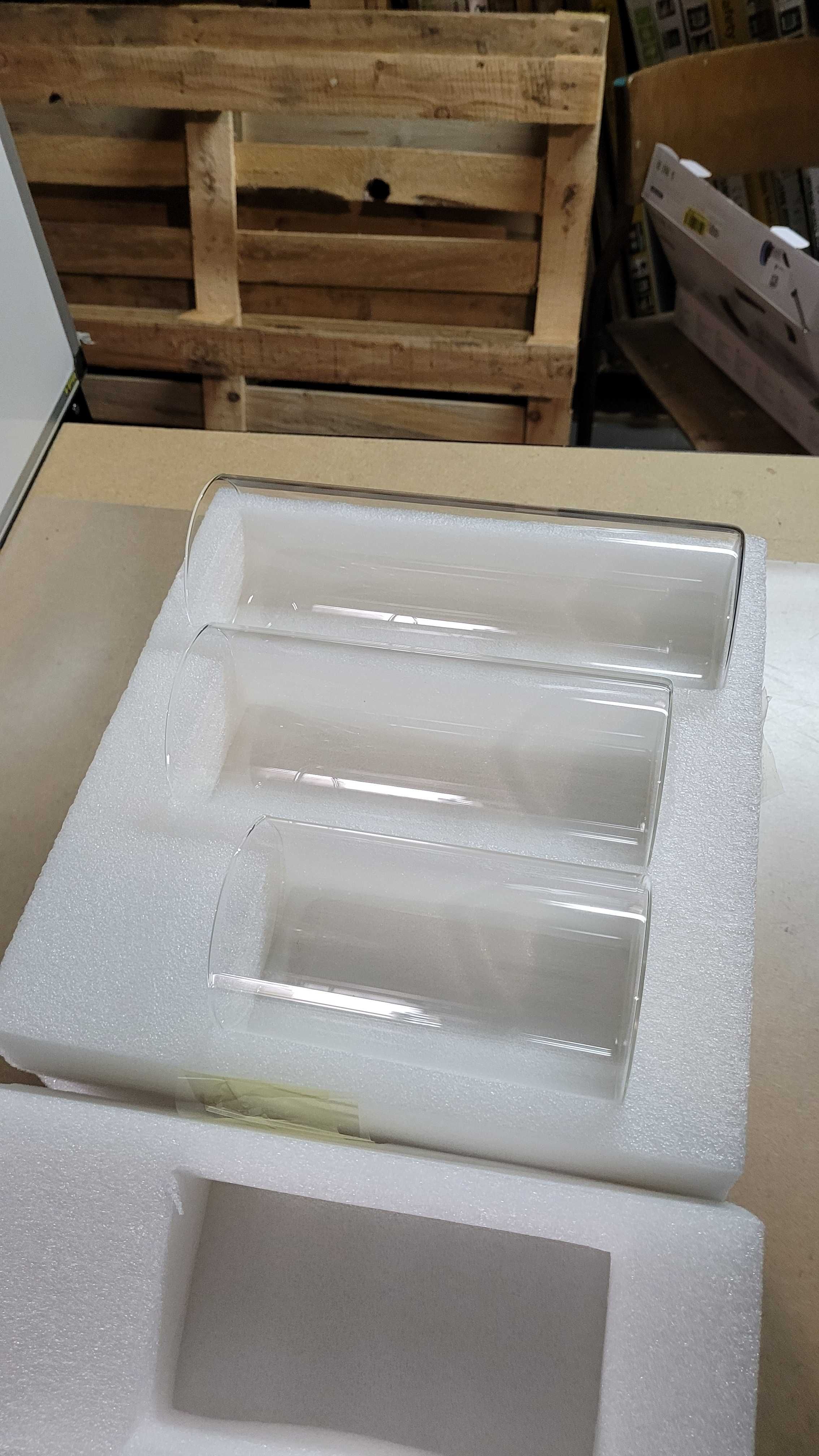 Hewory Szklane wazony cylindryczne zestaw 6 sztuk