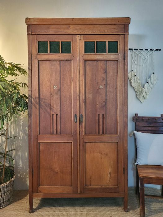 armario, estante, roupeiro, arrumação, prateleiras, indiano, rustico