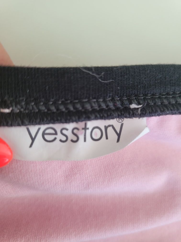 Bluza krótka neonowy napis Pink