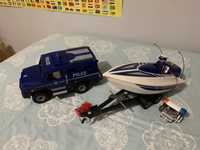 Camião polícia com lancha Playmobil