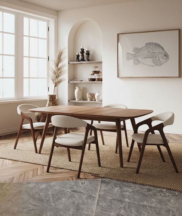 Stół dębowy (lite drewno) - rozkładany, styl nowoczesny, loft