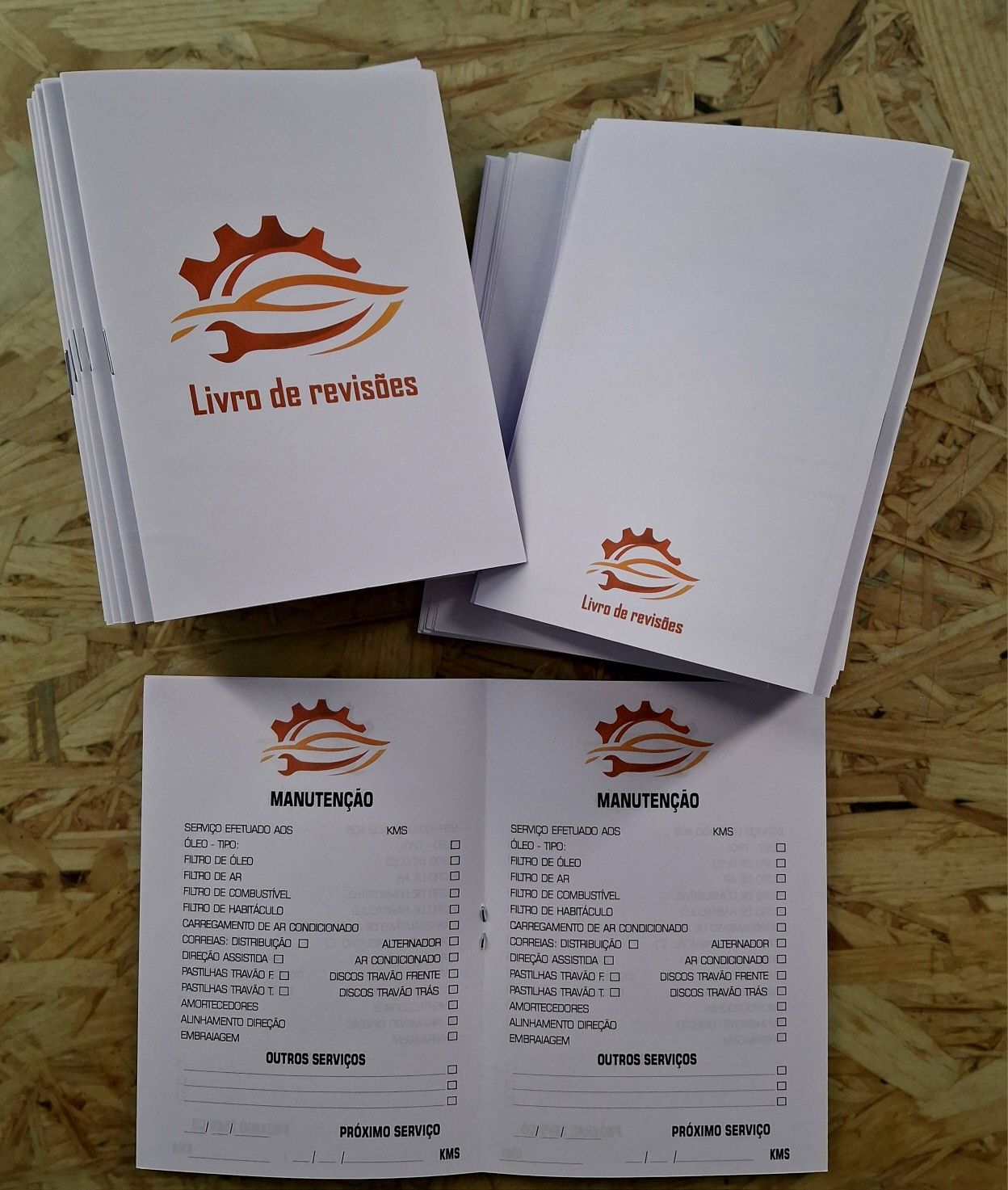 Livros de revisão automóvel com o seu logótipo ou marca