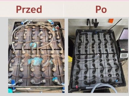 Naprawa akumulatorów trakcyjnych baterii wózków widłowych 24V 48v 80V