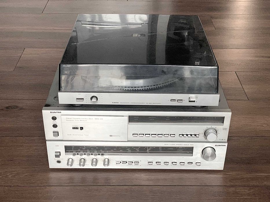 UNITRA - zestaw stereo gramofon ampli deck