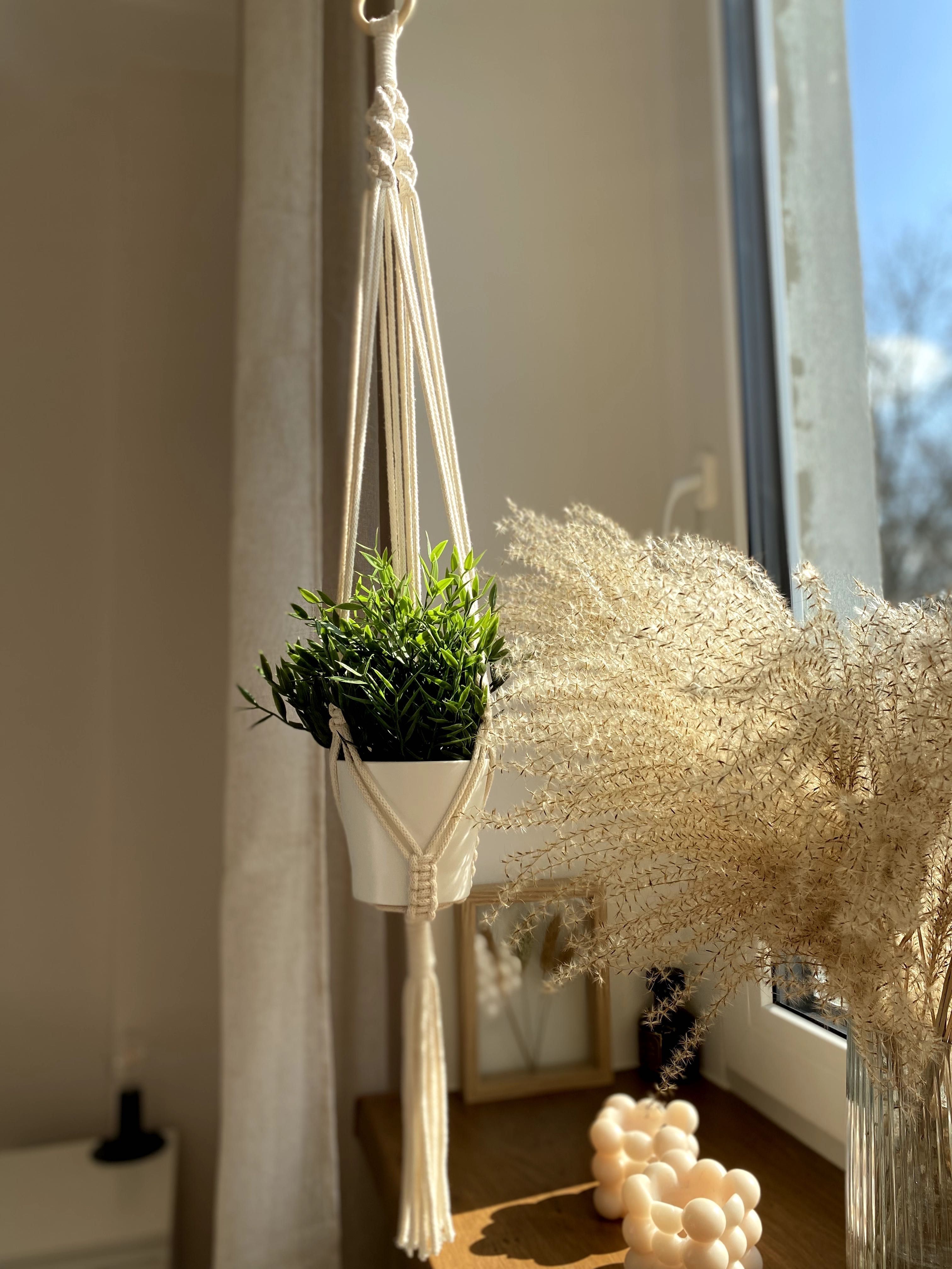 Kwietnik makrama wiszący, prezent, boho kwietnik, dowolne kolory
