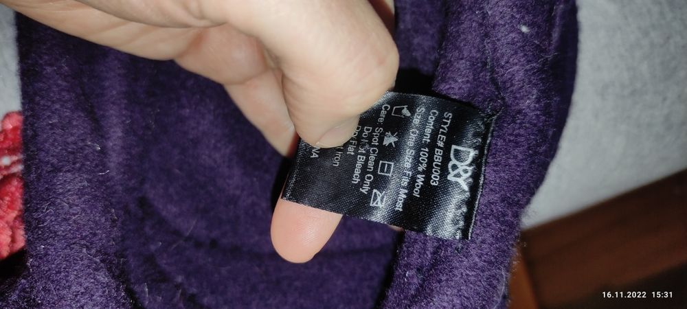 Kapelusz vintage d&y wełna wełniany one size