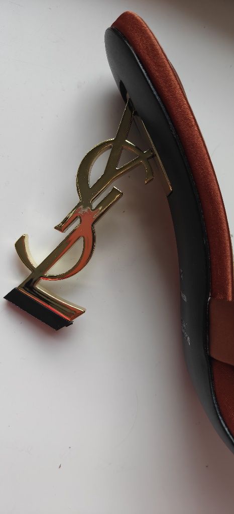 Saint Laurent sandals Ysl opyum jedwabne klapki r 39