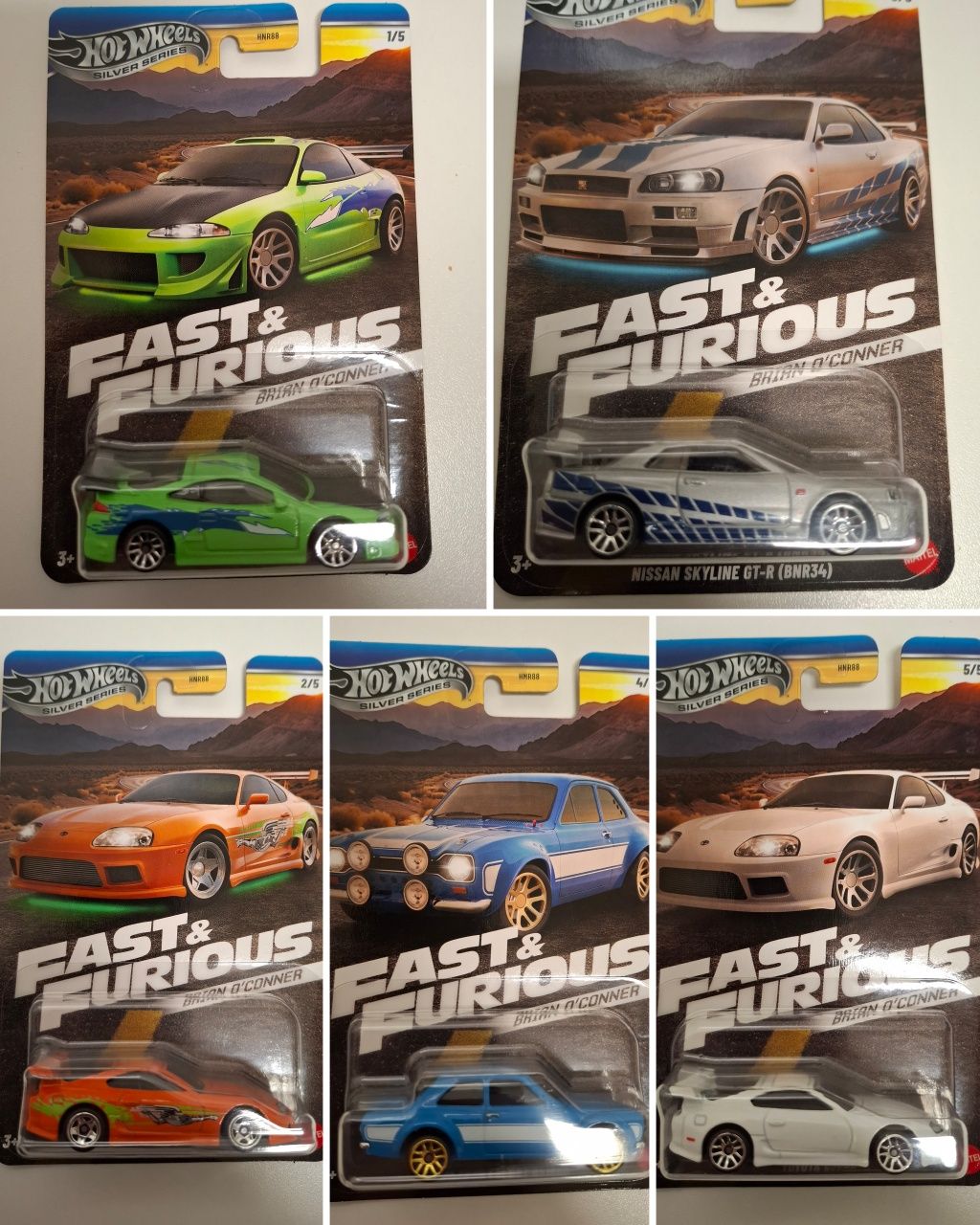 Hot Wheels - Pack 5 Brian O'Connor