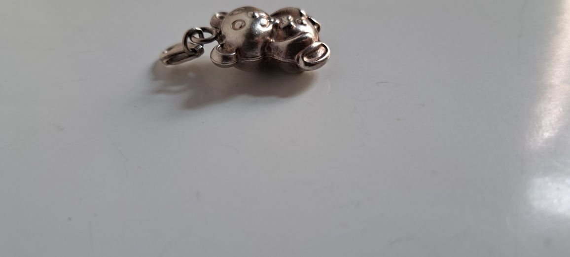 Zawieszka charms miś srebro 925