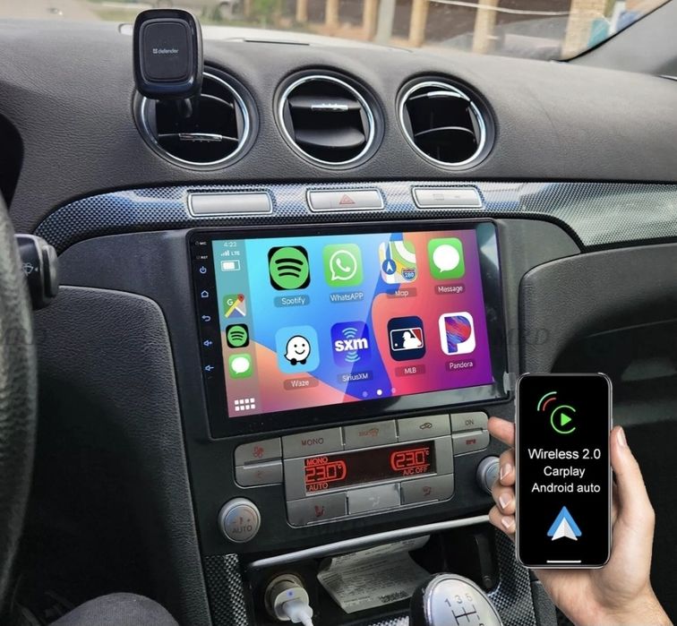 Rádio Android 14 com GPS Ford Focus/ C-max/Mondeo  (Artigo Novo)