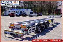 Podwozie LIGHT 3.900 kg - kontenery 40/45 Ft (HC) z ADR EX3 !!!  GOTOWA Naczepa podkonerowa z wysuwem przód-tył, rama w OCYNKU !
