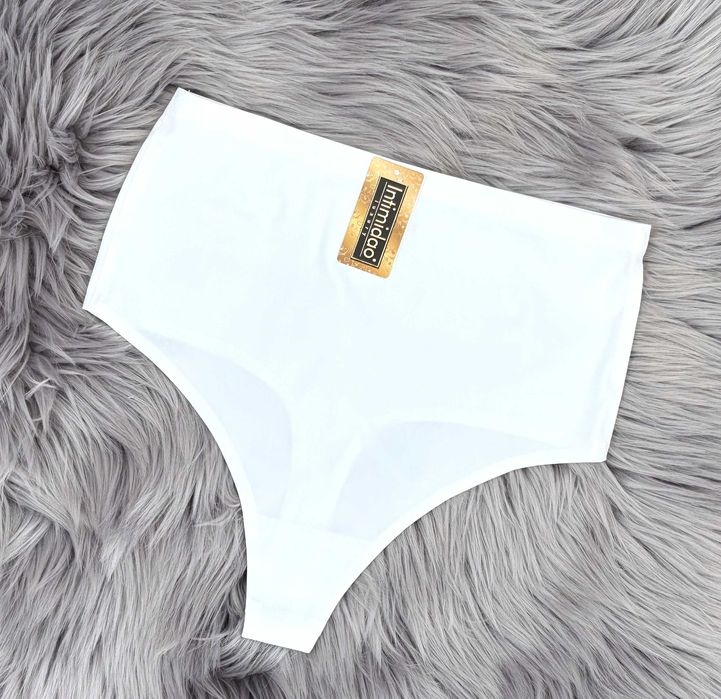 xxl 44 gładkie stringi majtki laserowo cięte wysoki stan intimidao