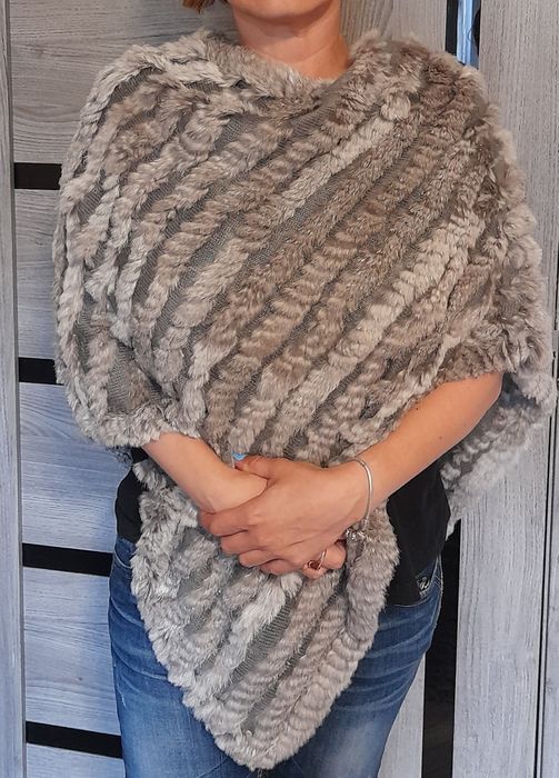 Пончо,натуральный мех