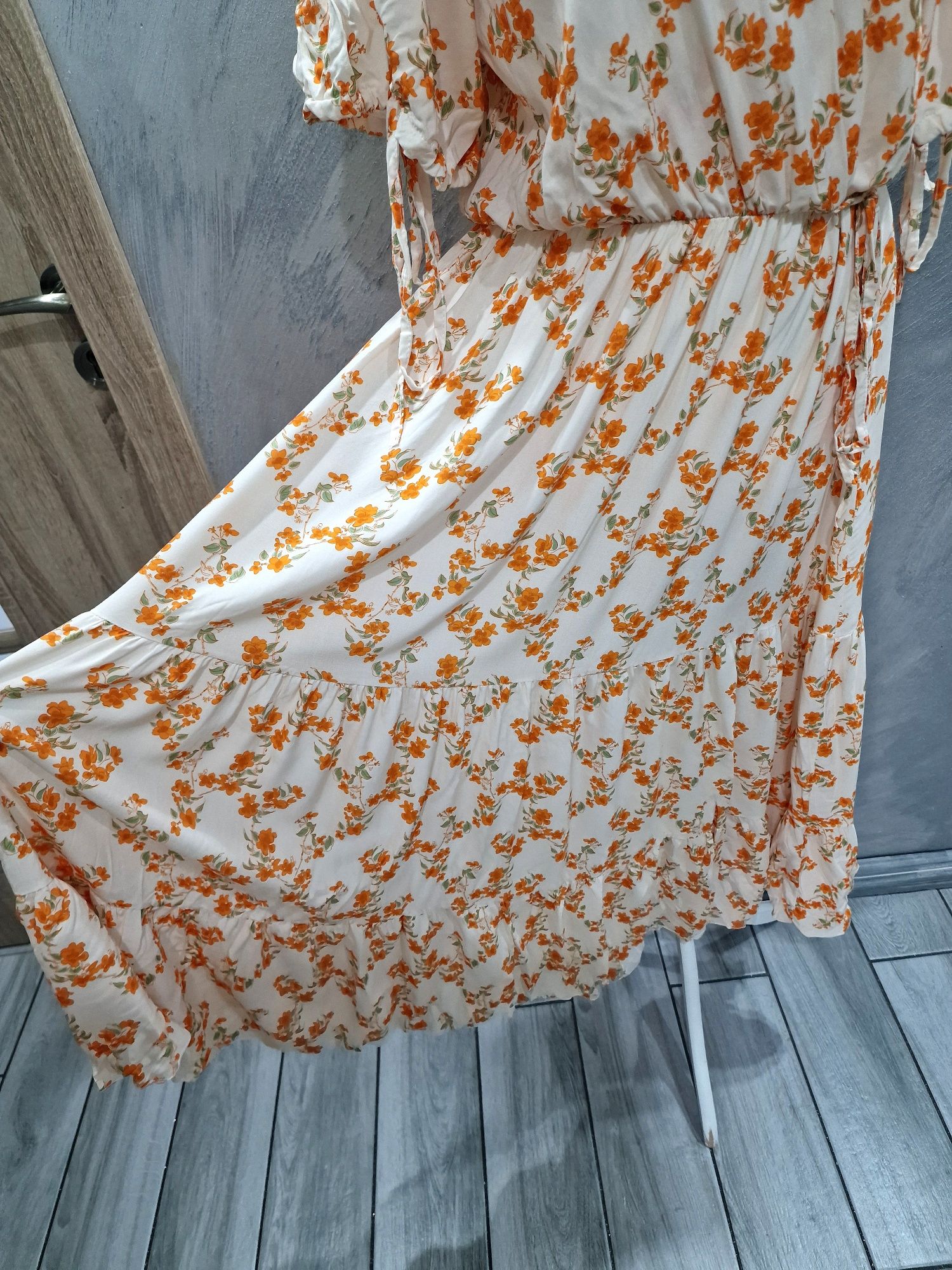 Sukienka 40 42 maxi lato Wiskoza